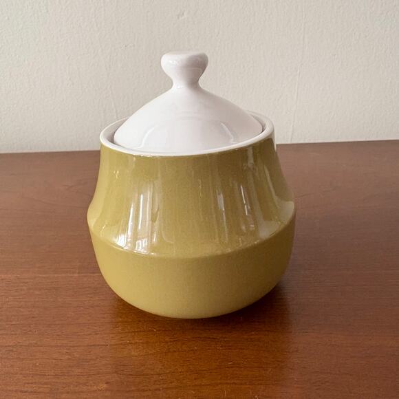 VTG Mikasa Tampa Cream & Sugar Set | Olive Green | D1450 Japan Cera-Stone | EUC - Picture 3 of 14